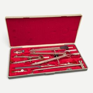 Vintage Koh-I-Noor Drafting Education Drawing Instrument Set 25-120 Germany